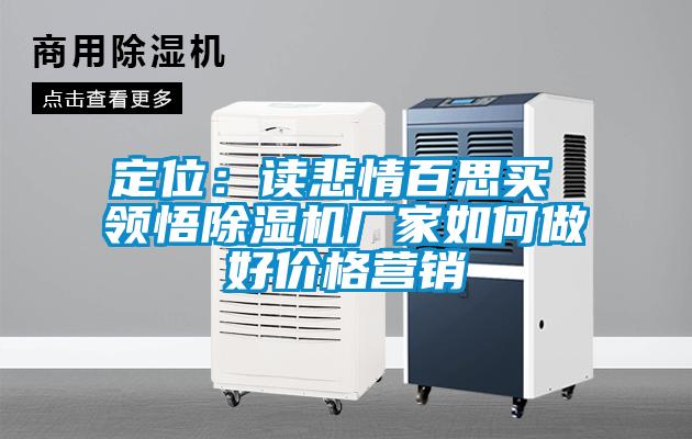 定位:讀悲情百思買 領悟除濕機廠家如何做好價格營銷
