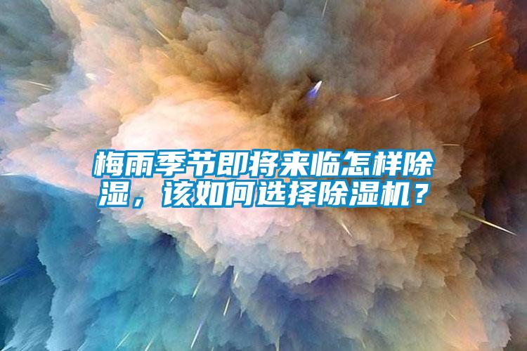 梅雨季節即將來臨怎樣除濕，該如何選擇除濕機？