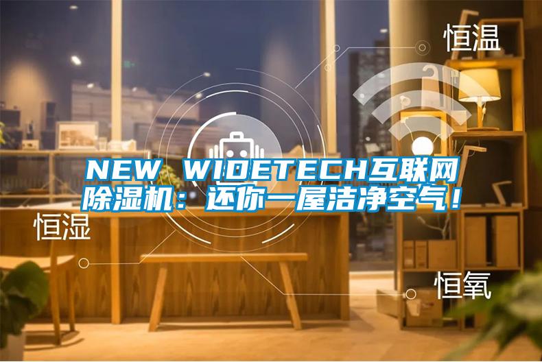 NEW WIDETECH互聯(lián)網(wǎng)除濕機(jī)：還你一屋潔凈空氣！
