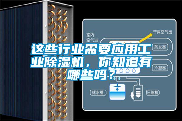 這些行業需要應用工業除濕機,你知道有哪些嗎?