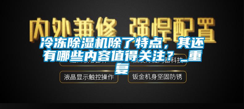 冷凍除濕機除了特點，其還有哪些內(nèi)容值得關注？_重復