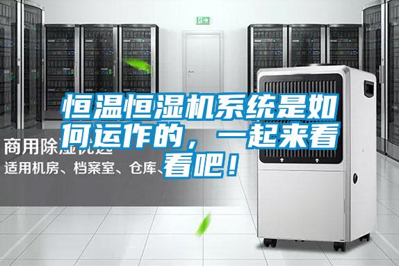 恒溫恒濕機(jī)系統(tǒng)是如何運(yùn)作的，一起來看看吧！