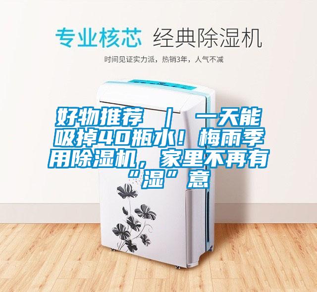 好物推薦 ｜ 一天能吸掉40瓶水！梅雨季用除濕機，家里不再有“濕”意