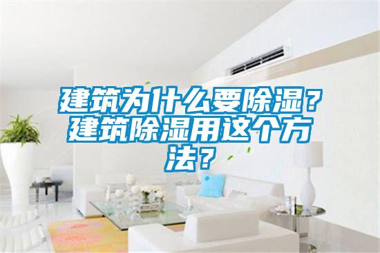 建筑為什么要除濕？建筑除濕用這個方法？
