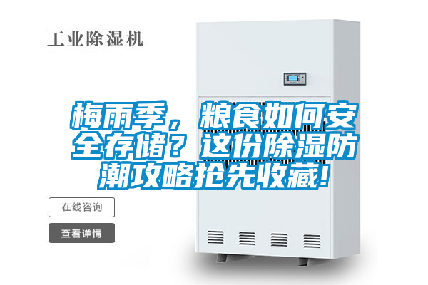 梅雨季,糧食如何安全存儲?這份除濕防潮攻略搶先收藏!