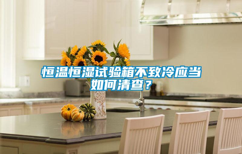 恒溫恒濕試驗箱不致冷應當如何清查？