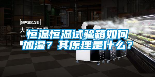 恒溫恒濕試驗(yàn)箱如何加濕?其原理是什么?