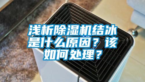 淺析除濕機結冰是什么原因?該如何處理?