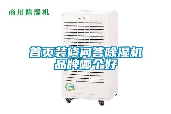 首頁(yè)裝修問(wèn)答除濕機(jī)品牌哪個(gè)好